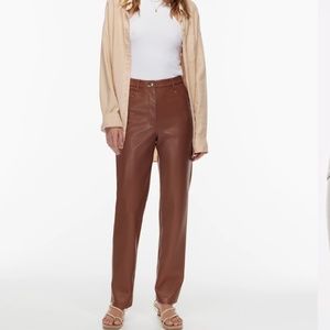 Aritzia Melina Super High Rise in Cognac